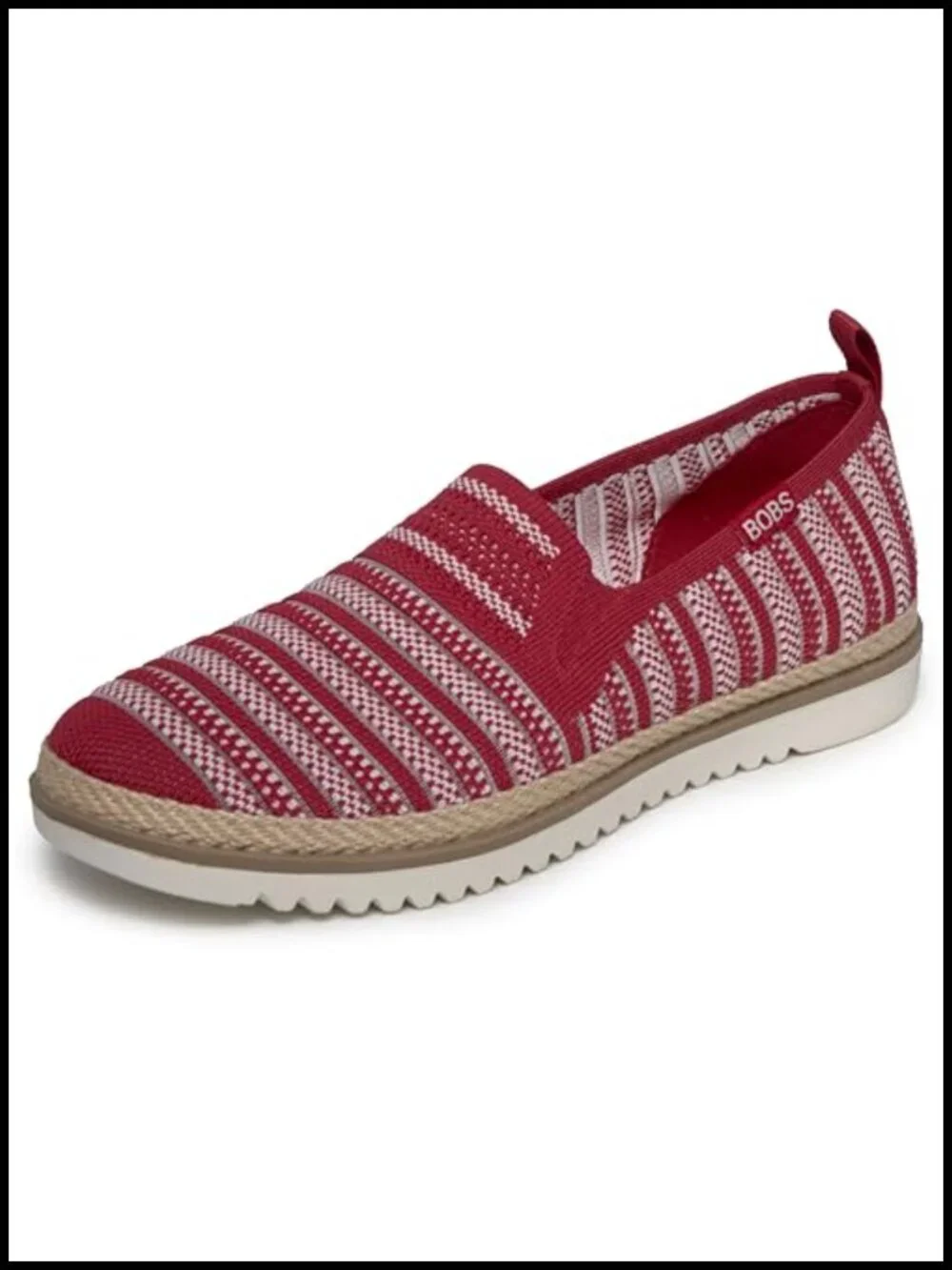 BOBS Flexpadrille LO Espadrille Slip-On Flats Memory Foam Machine Washable